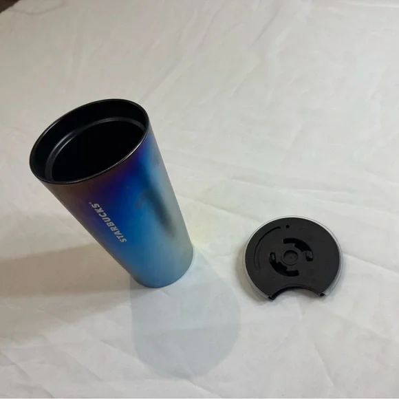 Starbucks Blue and Purple Tumbler with Black Lid - Picture 4 of 5